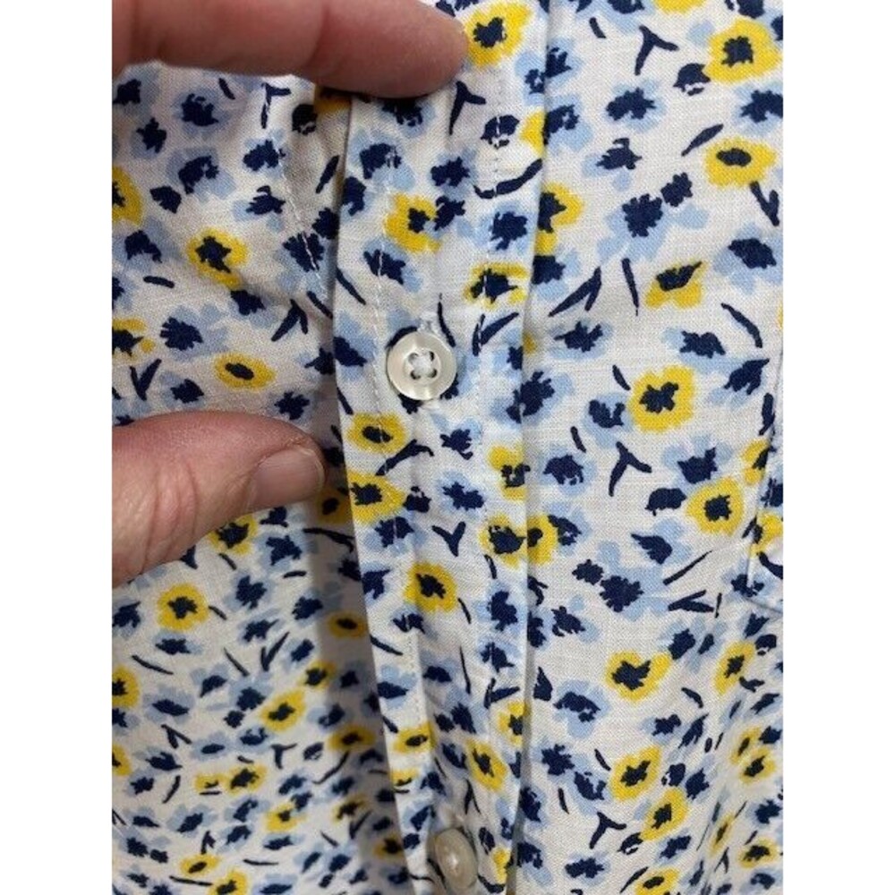 Frank & Eileen Blue and Yellow Button Down Shirt - Picture 3 of 13